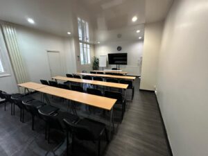 Salle bleue - en classe